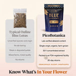 Blue Lotus Extract Capsules — 50:1 Nymphaea caerulea, 60 Count