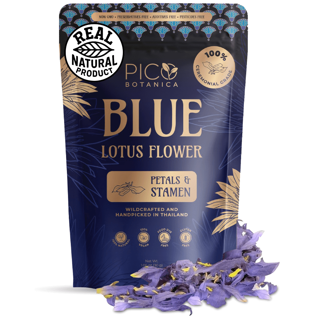 BLUE LOTUS FLOWER PETALS & STAMEN 30g