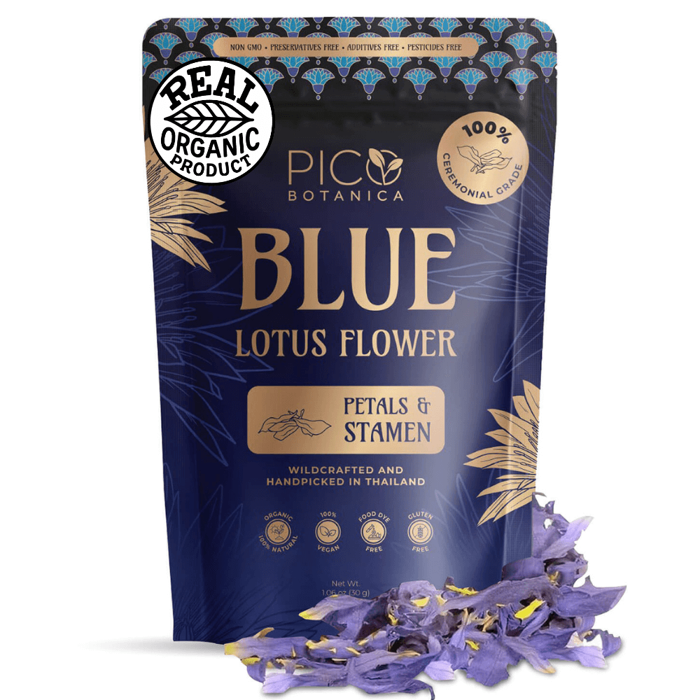 ORGANIC BLUE LOTUS FLOWER PETALS & STAMEN 30g