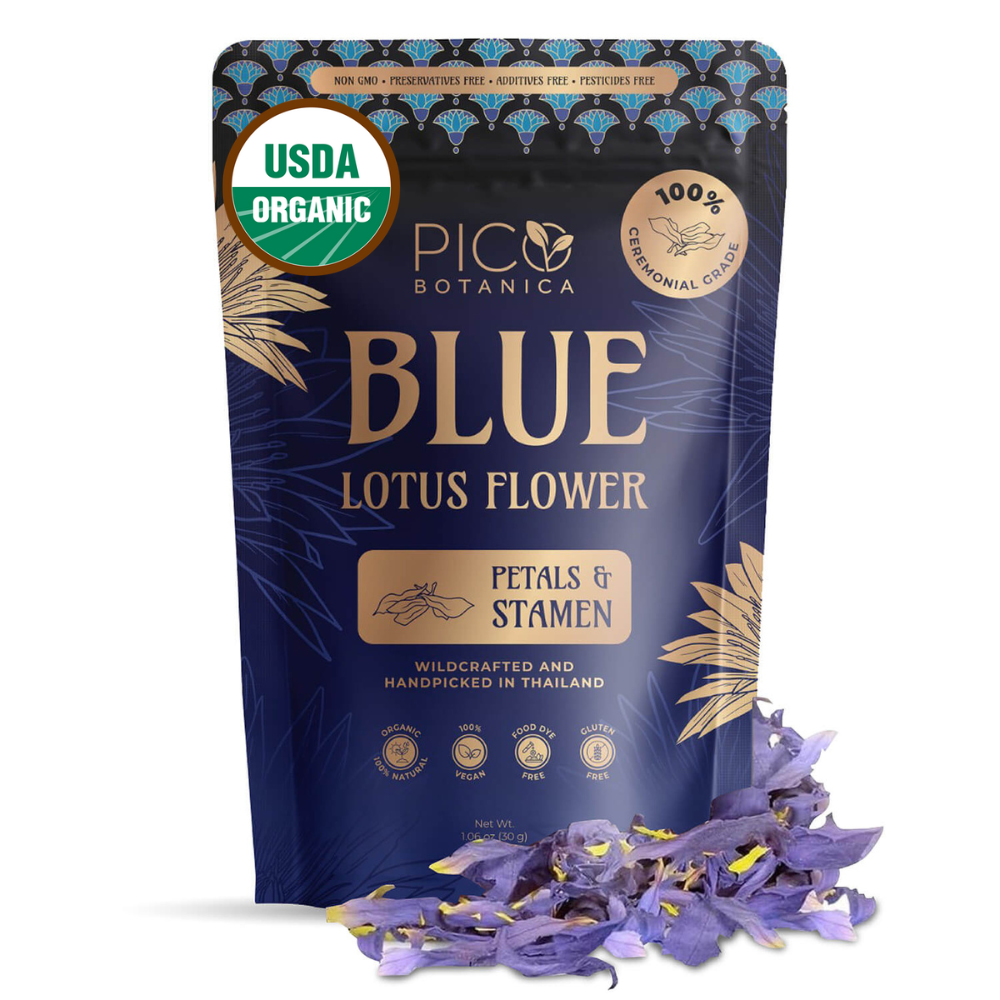 ORGANIC BLUE LOTUS FLOWER PETALS & STAMEN 30g